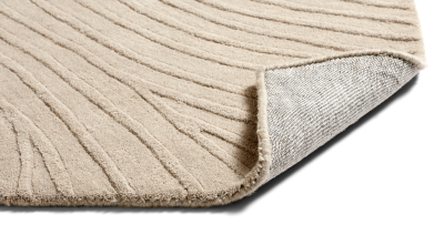 Ridge rug, beige wool
