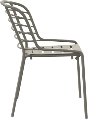 Cancún Dining chair, light grey aluminium