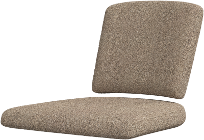 Cancún Seat and back cushion for dining chair, light grey fabric