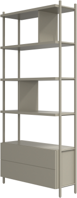 Calgary storage with drawer, light grey wood