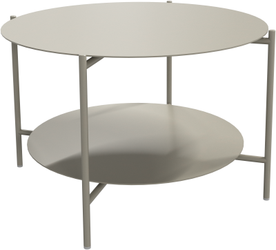 Cancún coffee table, light grey metal