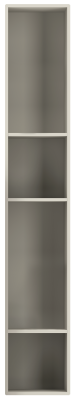 Como bookcase, light grey lacquered