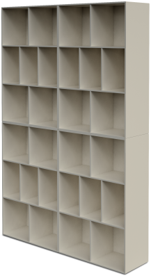 Como wall system, light grey lacquered