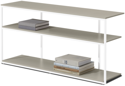 Bordeaux console table, light grey lacquered