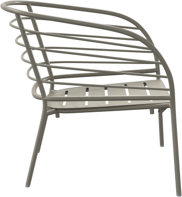 Cancún Lounge chair, light grey aluminium