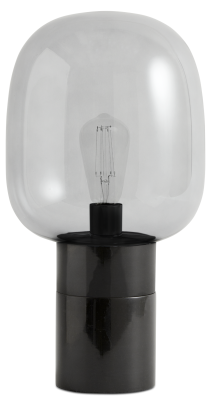 Stockholm table lamp, black glass