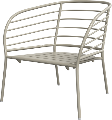 Cancún Lounge chair, light grey aluminium