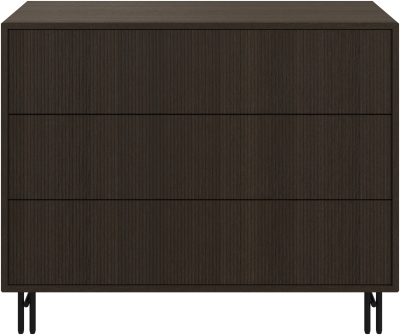 Element dresser with 3 drawers, brown