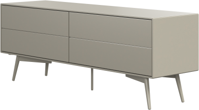 Fermo media unit with drop down doors, light grey wood