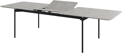 Augusta extendable dining table, brown/black ceramic
