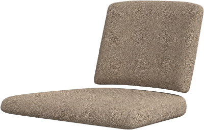 Cancún Seat and back cushion for lounge chair, light grey fabric