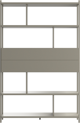 Calgary storage with dropdown front, light grey wood