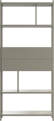 Calgary storage with dropdown front, light grey wood