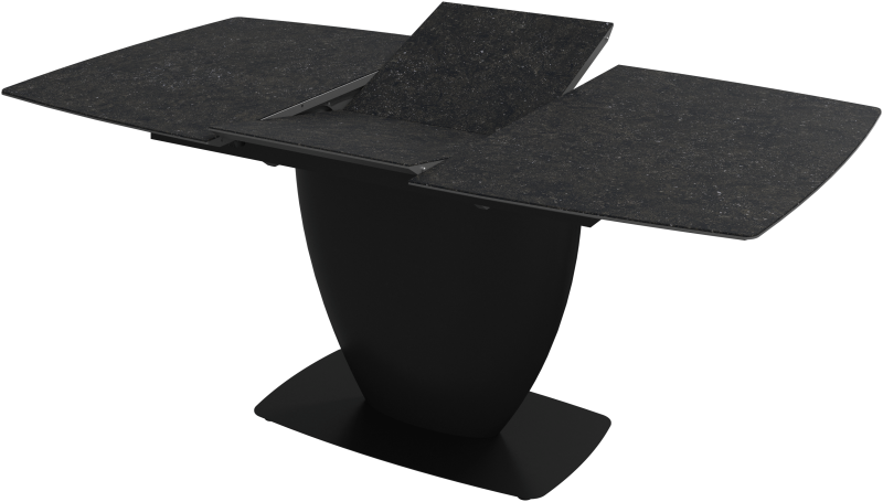 Fiorentina extendable dining table, dark grey/black ceramic