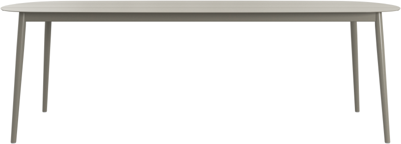 Cancún dining table, light grey metal