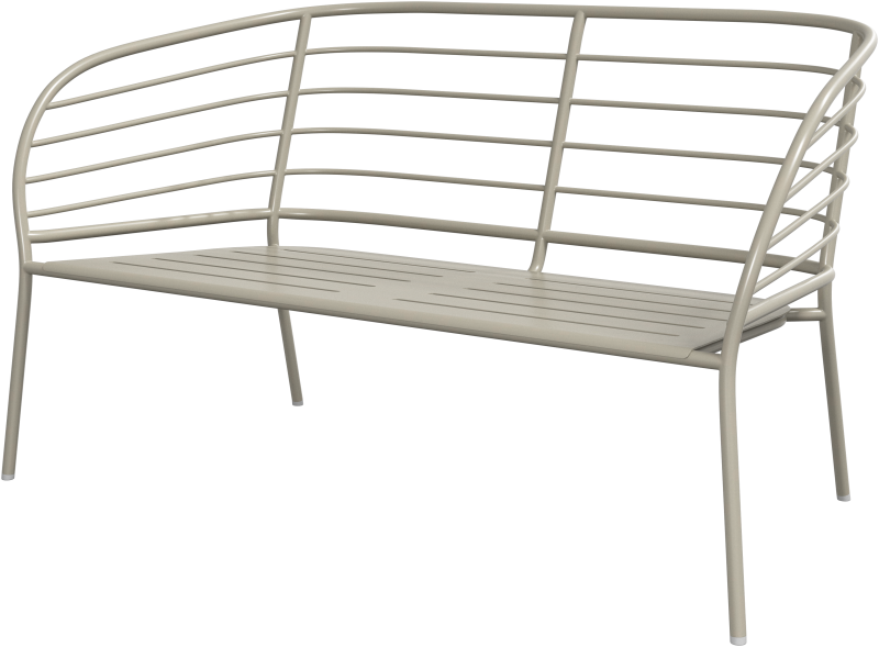 Cancún Lounge sofa, light grey aluminium