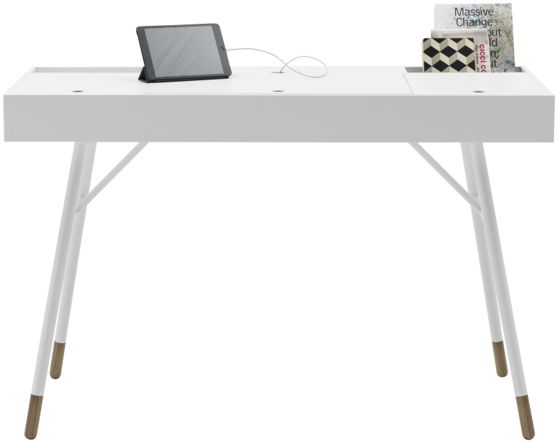 Cupertino desk, white lacquered