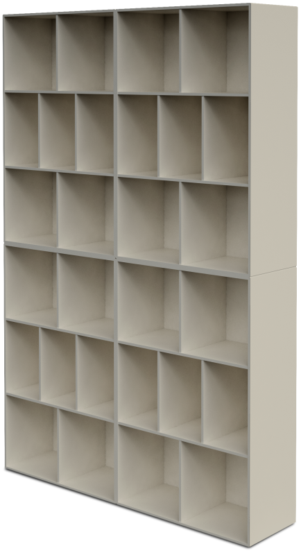 Como wall system, light grey lacquered