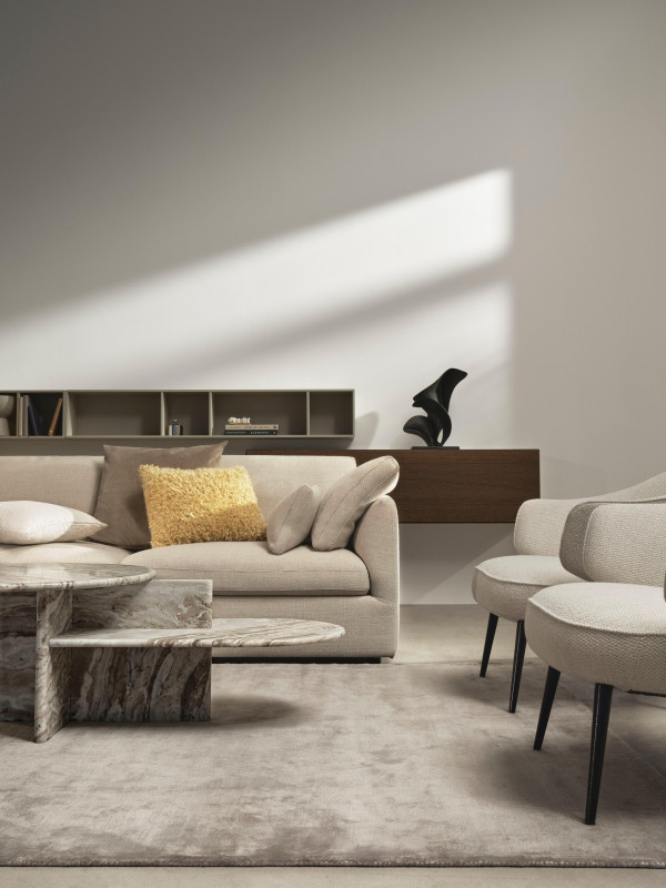 Teddy cushion, brown polyester