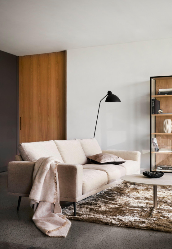 Lure rug, brown polyester/cotton