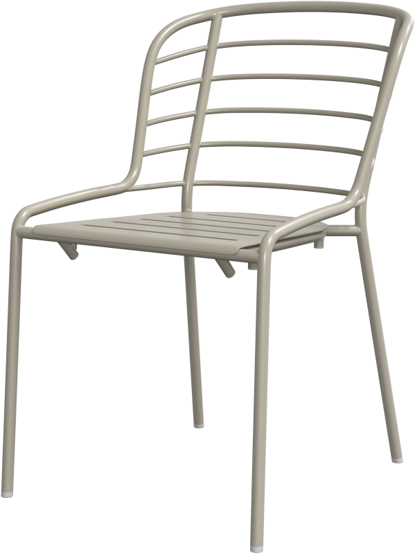 Cancún Dining chair, light grey aluminium