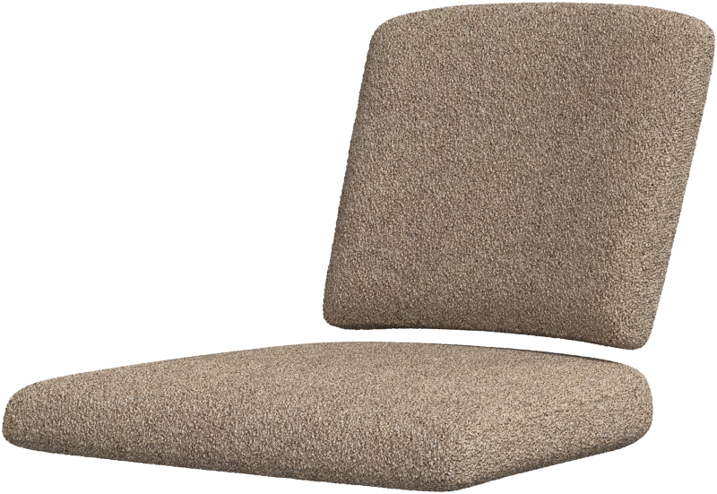 Cancún Seat and back cushion for dining chair, light grey fabric