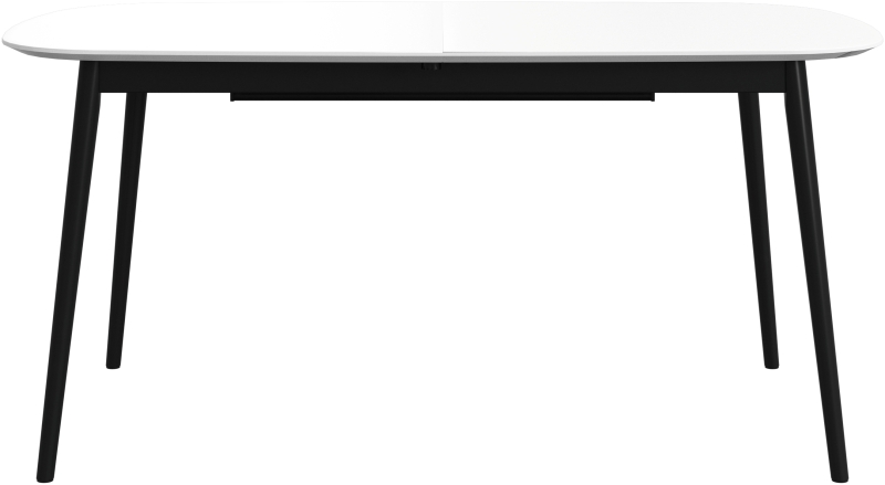 Kingston extendable dining table, white lacquered