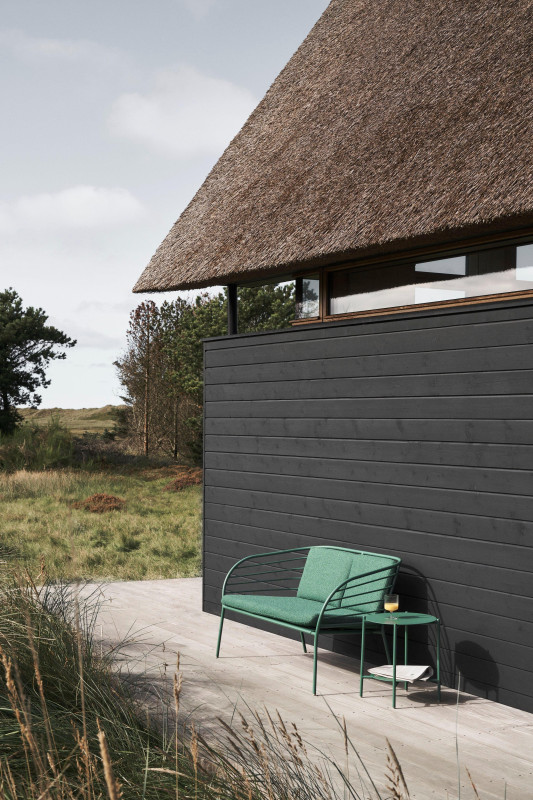 Cancún side table, light grey metal