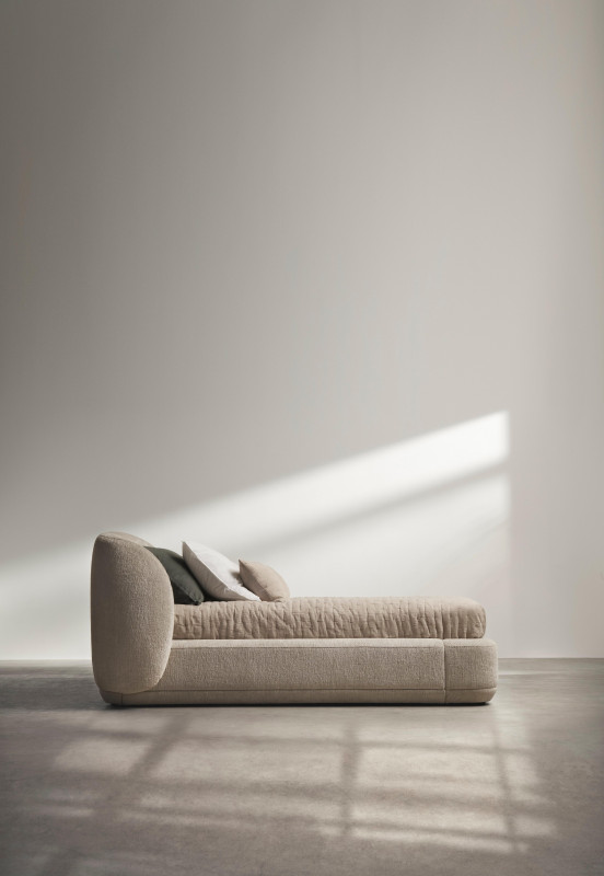 Bolzano bed  - W140xL200cm, blue fabric