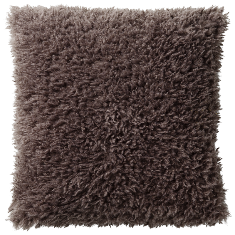 Teddy cushion, brown polyester