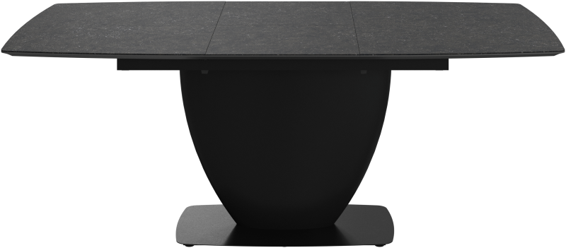 Fiorentina extendable dining table, dark grey/black ceramic