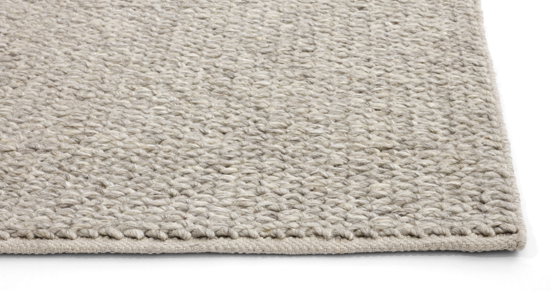 Scandinavia rug, light grey wool/cotton