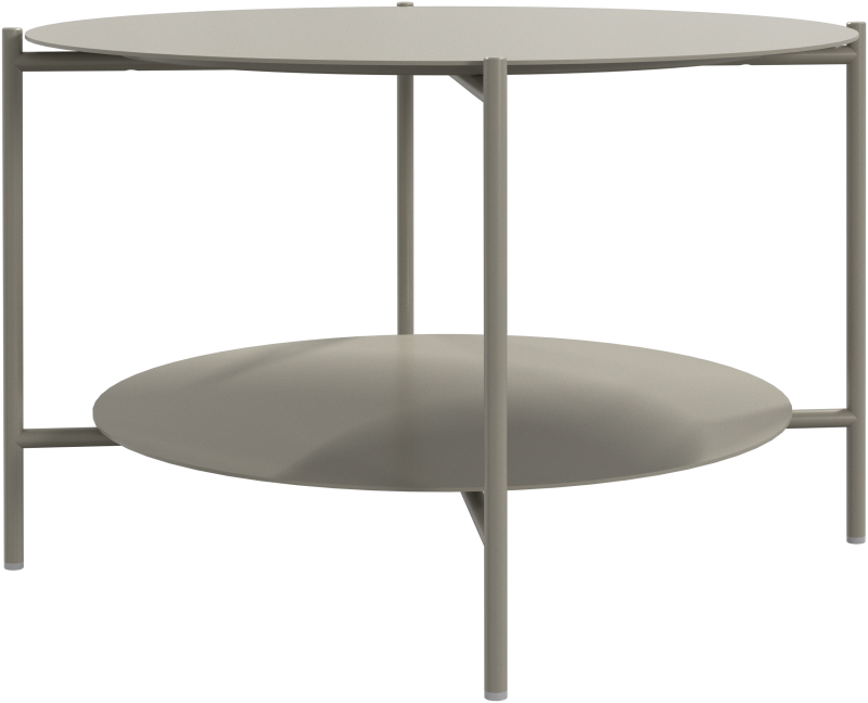 Cancún coffee table, light grey metal