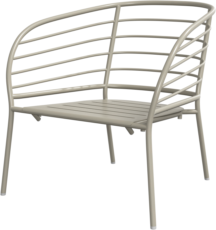 Cancún Lounge chair, light grey aluminium