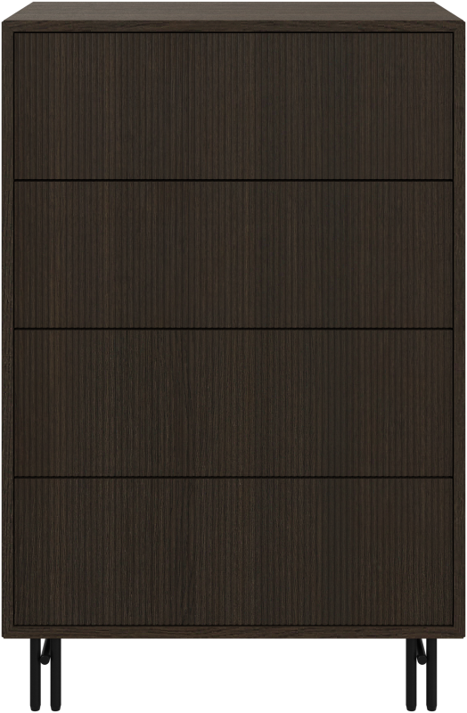 Element dresser with 4 drawers, brown