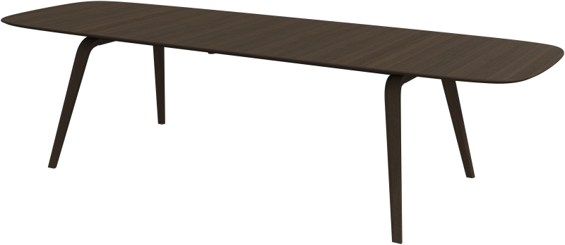 Hauge dining table, brown/black wood