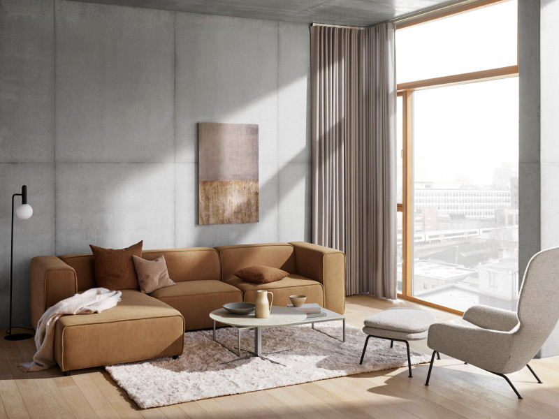 Movement rug, white polyester/cotton