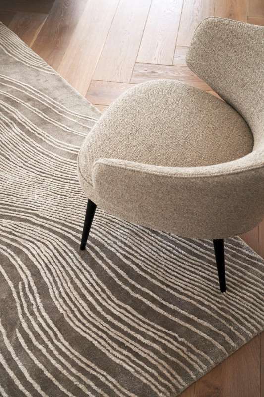 Tide rug, light grey tencel