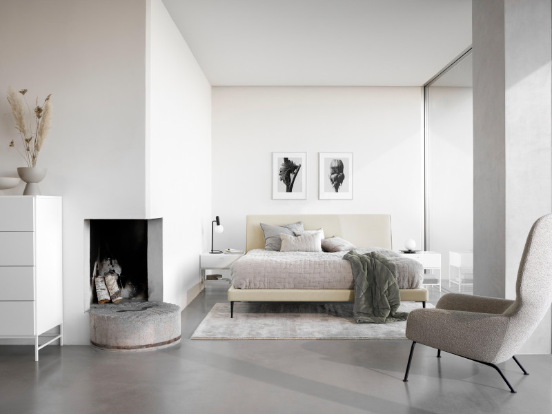 REMS bedspread, beige fabric