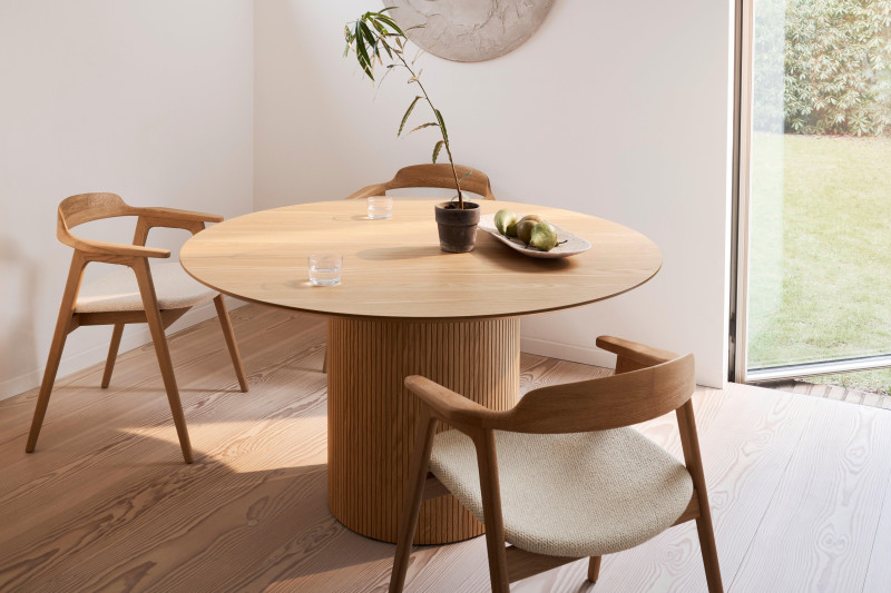 Santiago extendable dining table, brown/grey wood