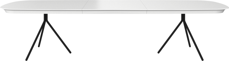 Ottawa extendable dining table, white lacquered