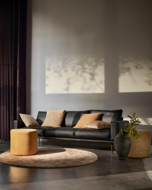 Arena rug, beige tencel/cotton