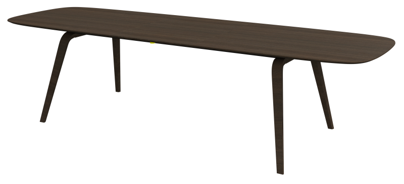 Hauge dining table, brown/black wood