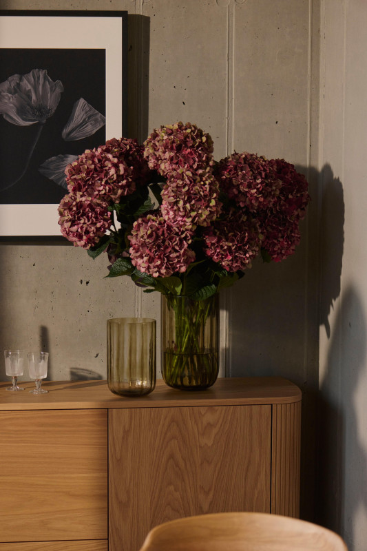 Flora 3 Photo Art, black paper/wood