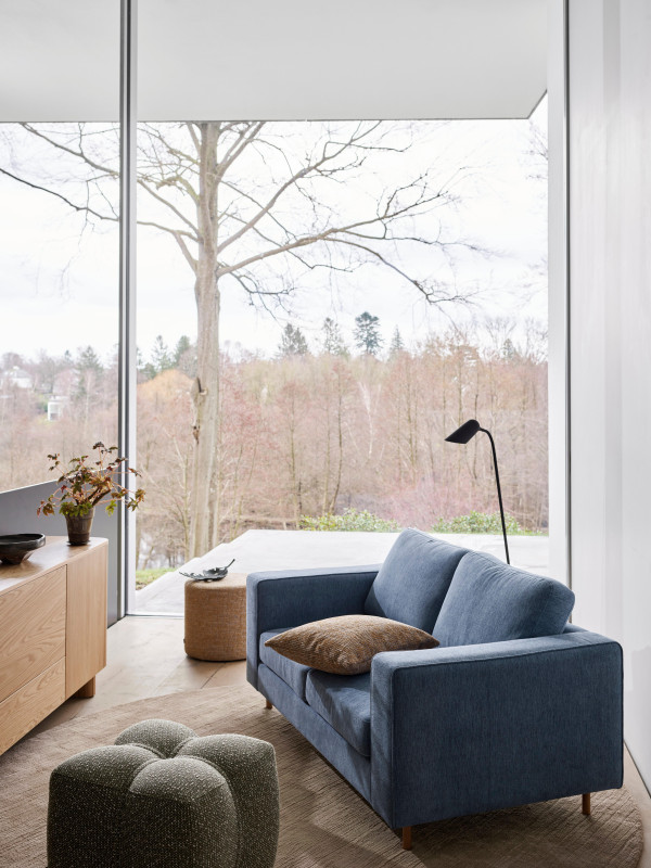 Sideboard with drop-down section, brown wood
