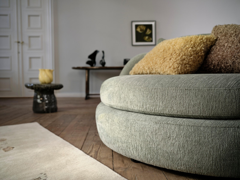 Teddy cushion, brown polyester