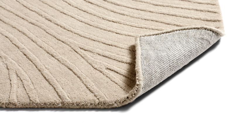 Ridge rug, beige wool