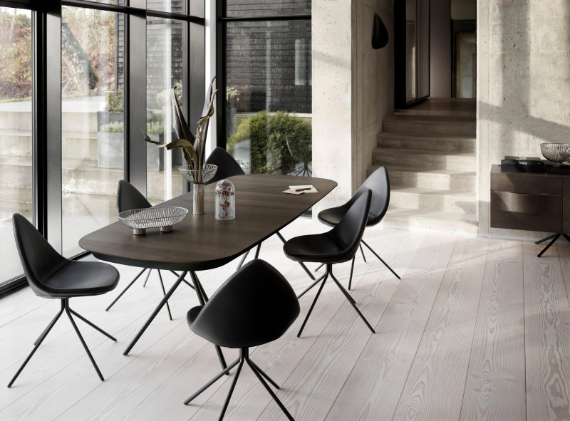 Ottawa extendable dining table, white lacquered