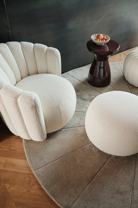 Sweet Art rug, light grey nylon