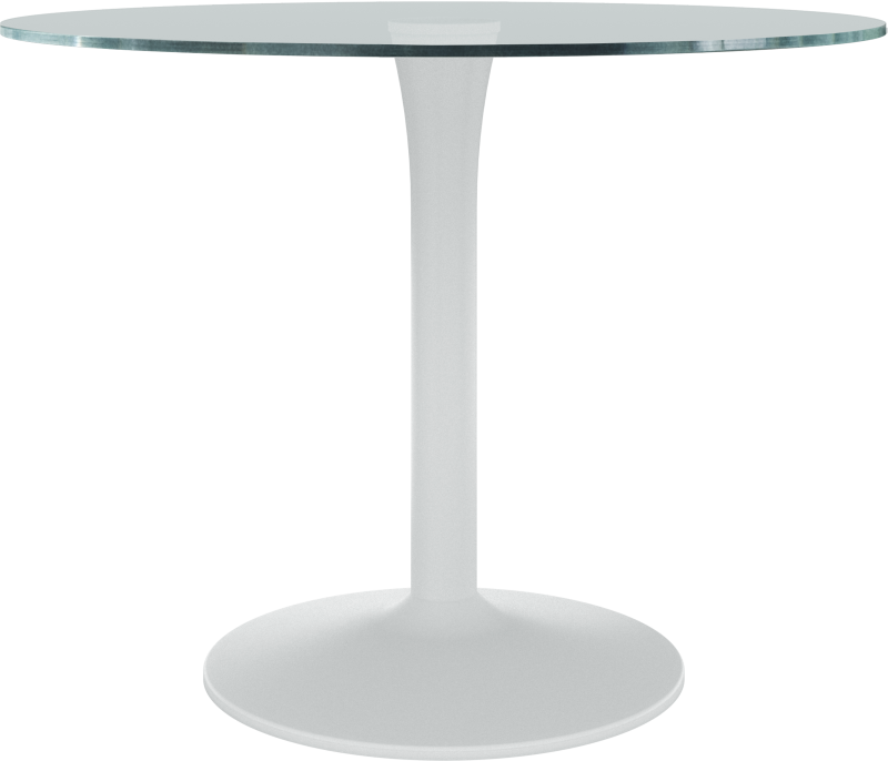 New York dining table, clear glass